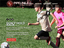 Tablet Screenshot of pipelinesoccerclub.com